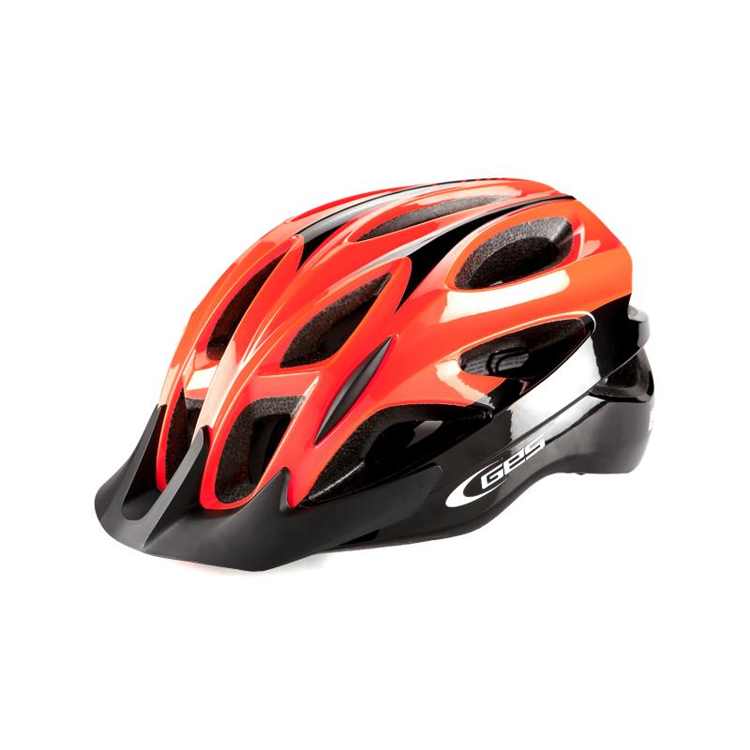 CASCO BICICLETA GES REVO NARANJA FLUOR NEGRO L(58-61)